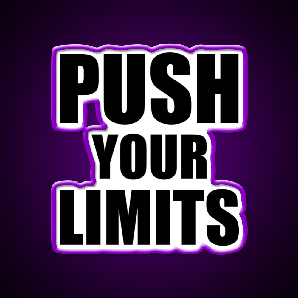 Push Your Limits Gym Gym Fitness Led Neon Sign Rgb Color