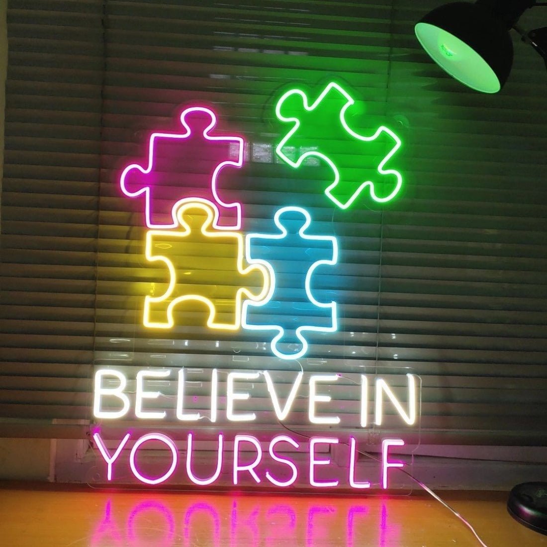 Puzzle Believe In Yourself Led Led Sign Business Neon Sign - Shineneon