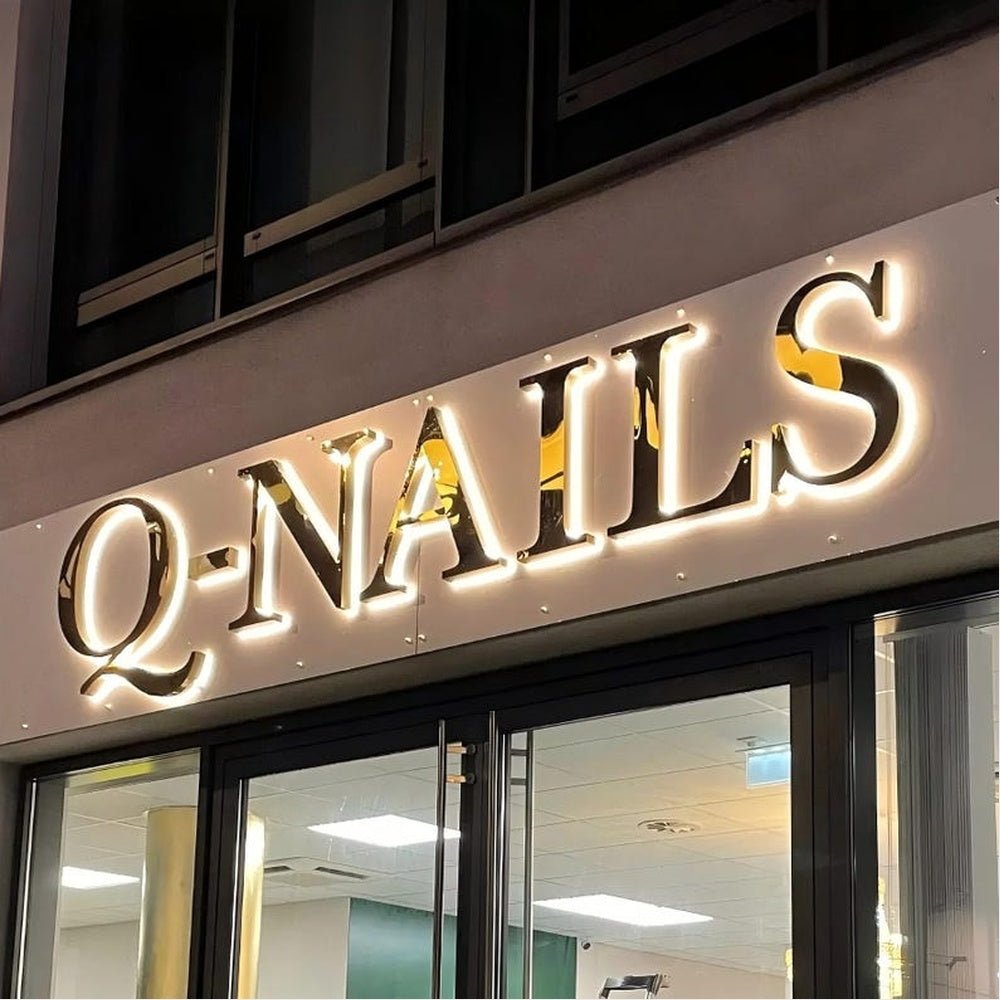 Q Nails 3D Backlit Channel Letters Led Light Sign - Shineneon