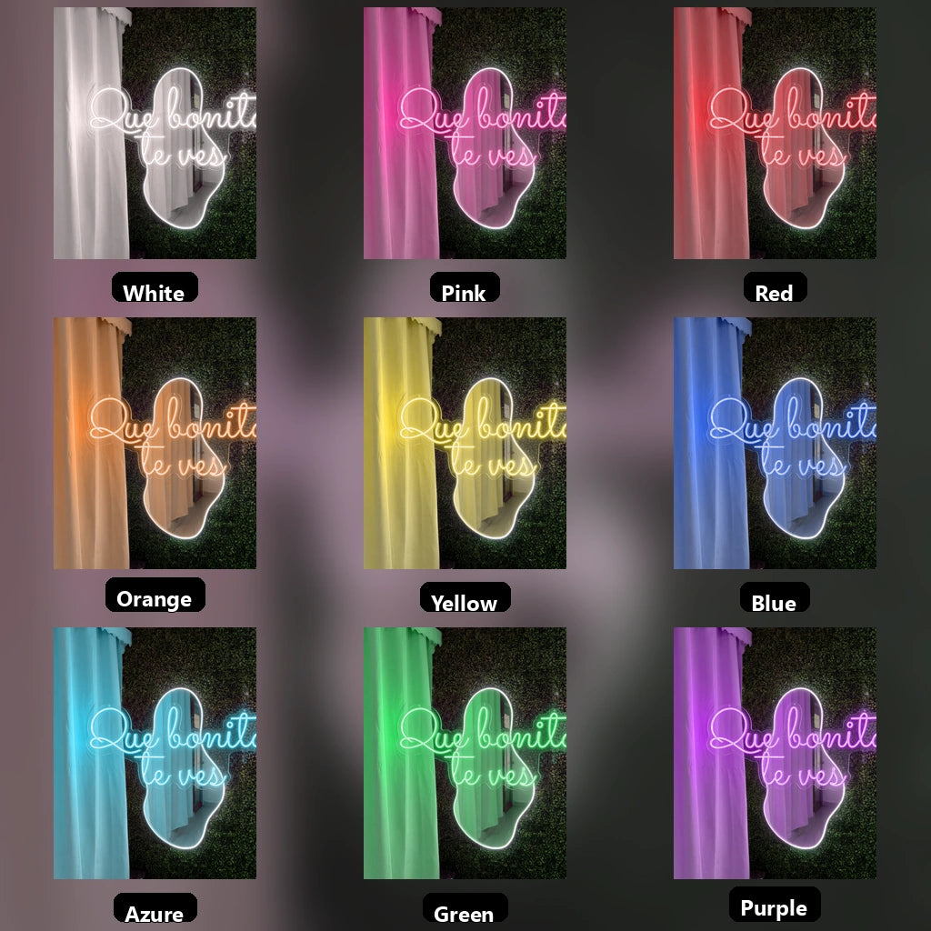Que Bonita Te Ves LED Neon Sign Wall Neon Sign - 05 Color Grid