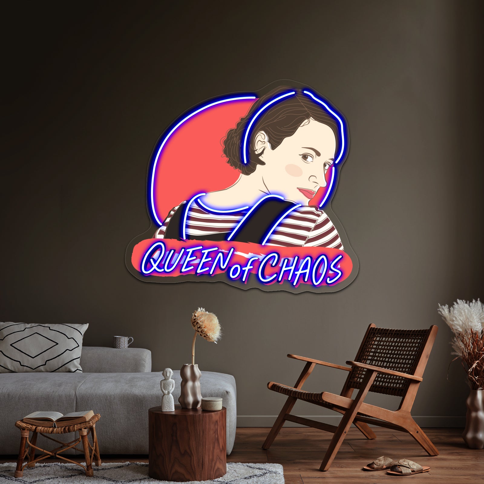 Queen Of Chaos Artwork Led Signs For Room | Shineneon