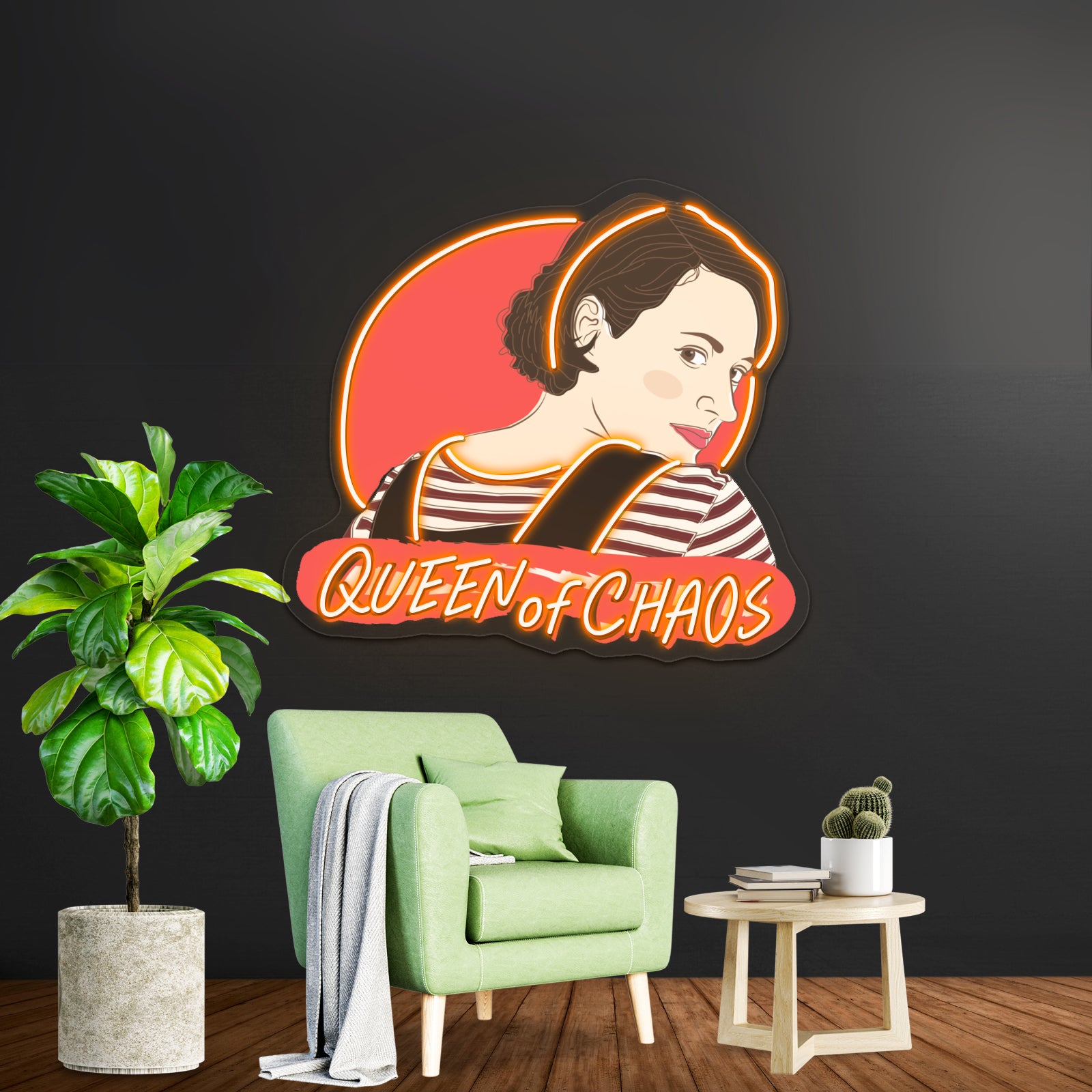 Queen Of Chaos Artwork Led Signs For Room | Shineneon