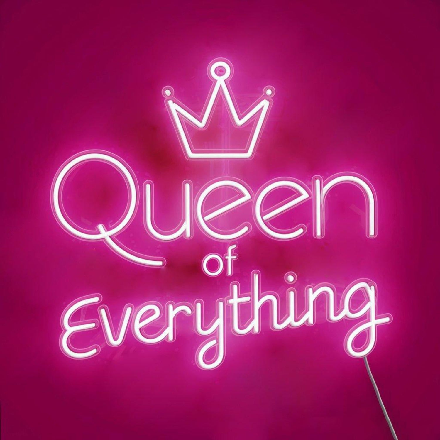 Queen Of Everything Pink Crown Led Neon Sign For Womens Room Party Decor | Shineneon