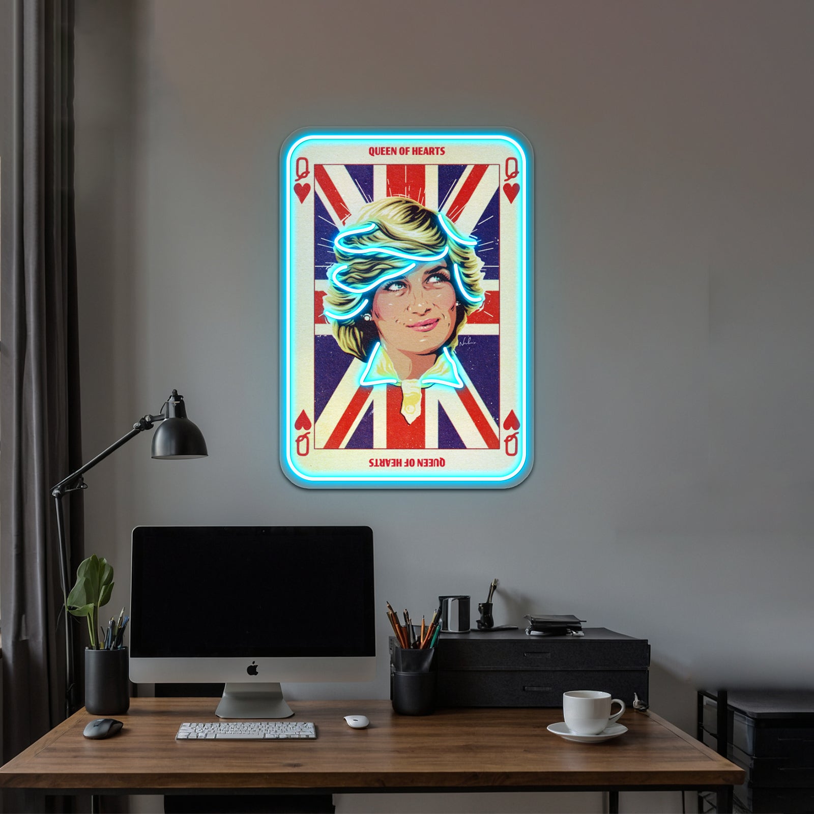 Queen Of Hearts Artwork Led Signs For Room | Shineneon