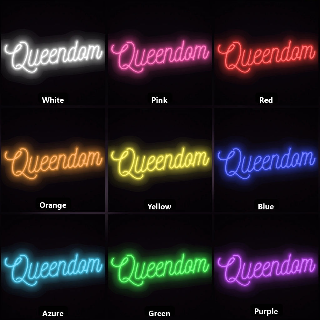 Queendom LED Neon Sign Garage Man Cave Neon Sign color grid