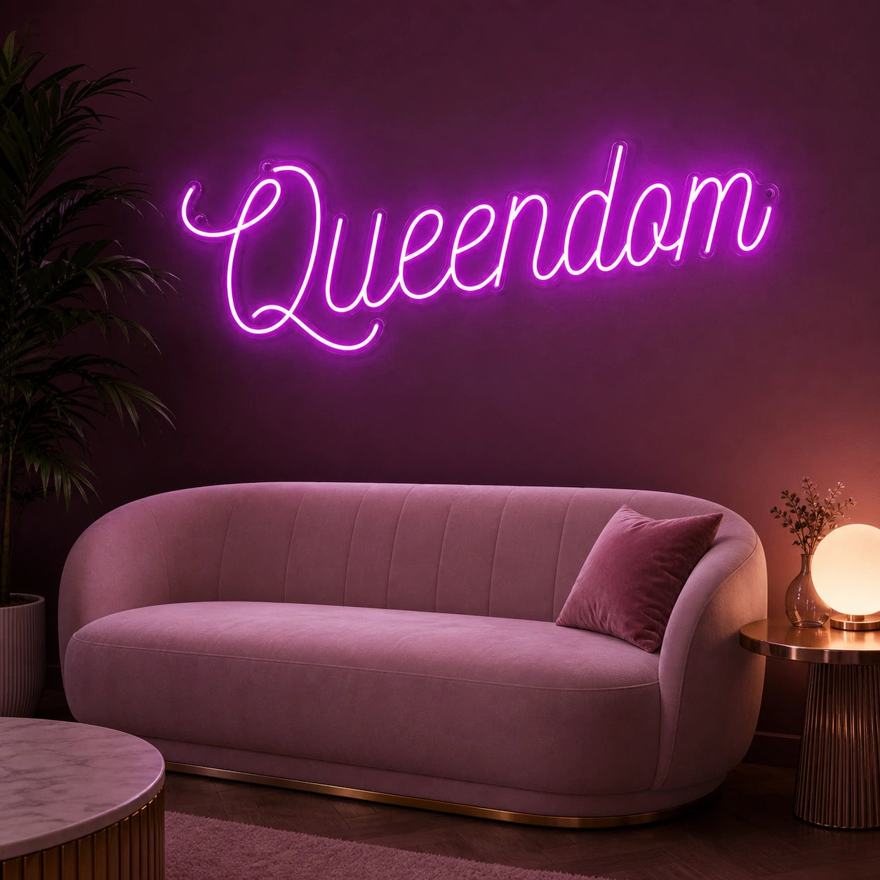 Queendom Wall Decor LED Neon Sign Garage Man Cave Neon Sign real lifestyle scene