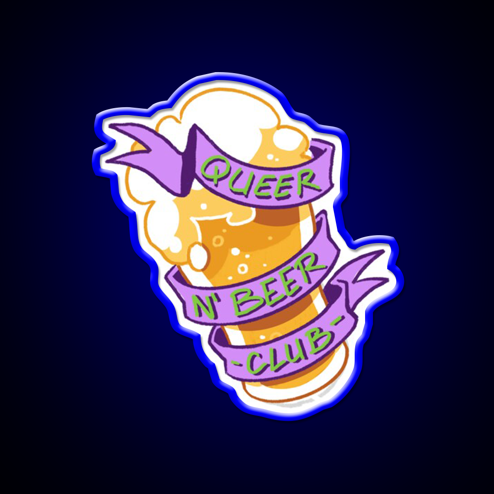 Queer N Beer Bar Decor Led Neon Sign Rgb Color - LED neon sign view 5