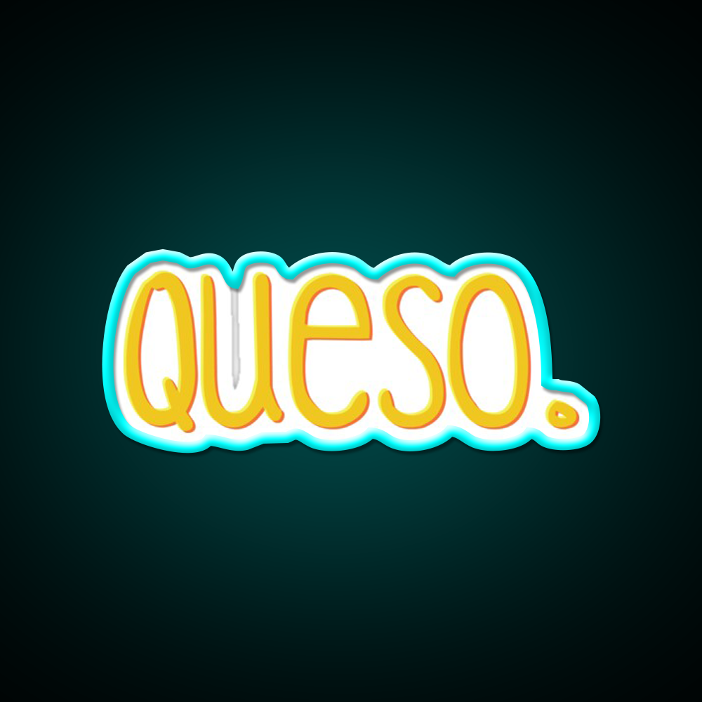 Queso Fast Food Led Neon Sign For Burger Place Rgb Color