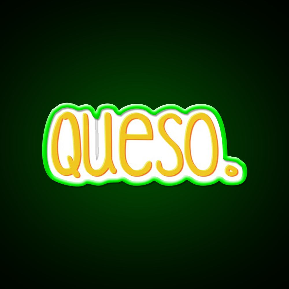 Queso Fast Food Led Neon Sign For Burger Place Rgb Color