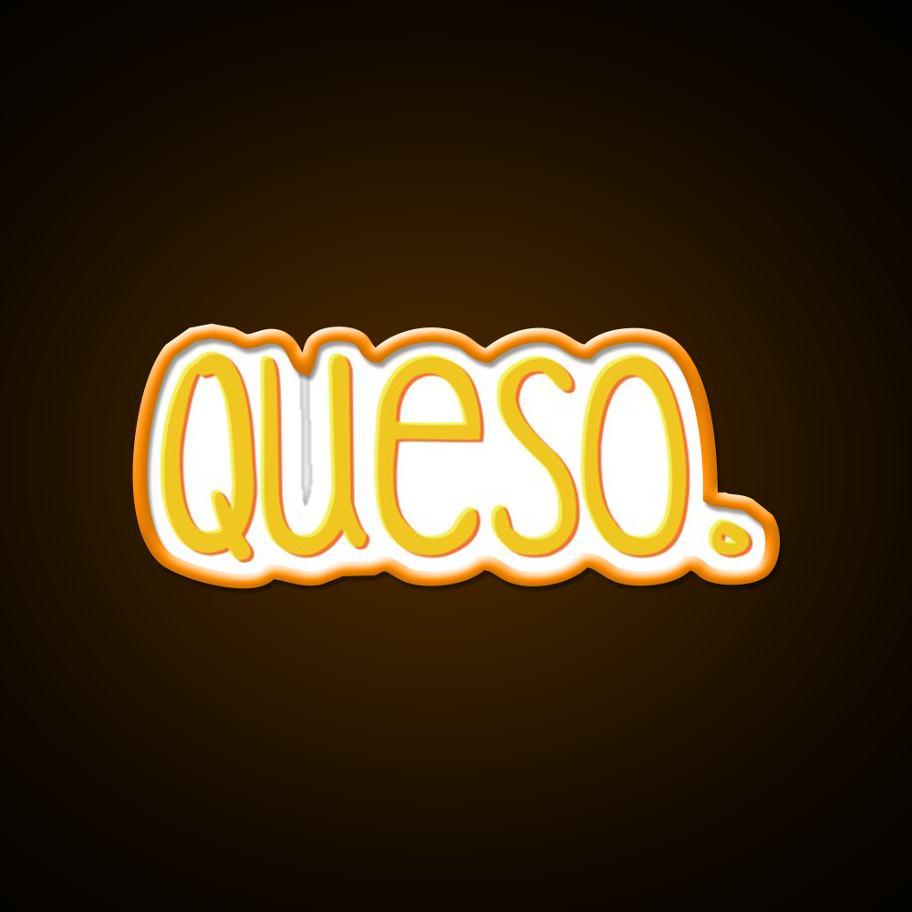 Queso Fast Food Led Neon Sign For Burger Place Rgb Color