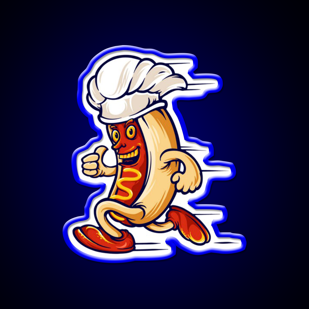 Quick Hotdog Fast Food Led Neon Sign For Burger Place Rgb Color