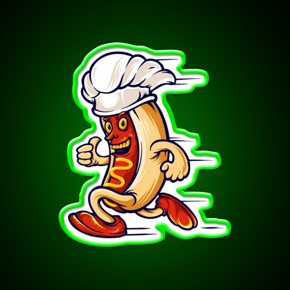 Quick Hotdog Fast Food Led Neon Sign For Burger Place Rgb Color