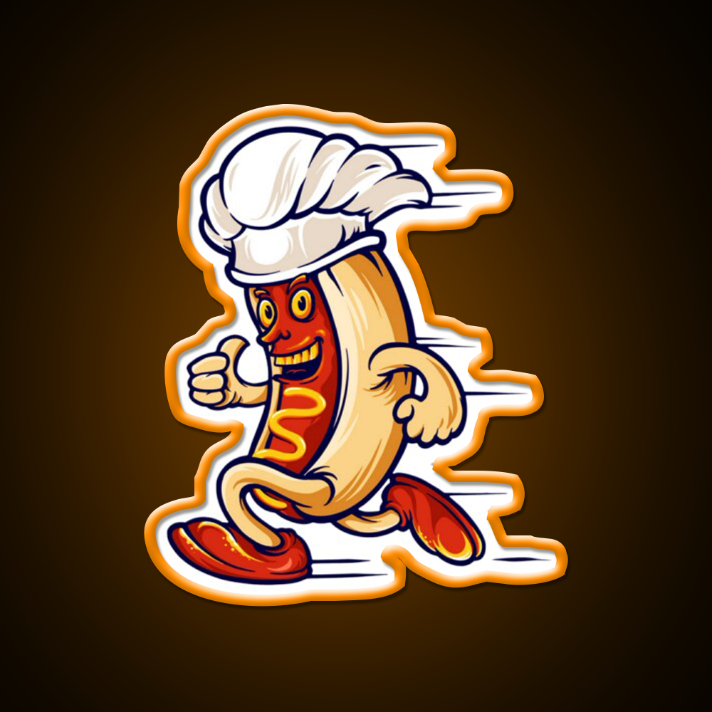 Quick Hotdog Fast Food Led Neon Sign For Burger Place Rgb Color