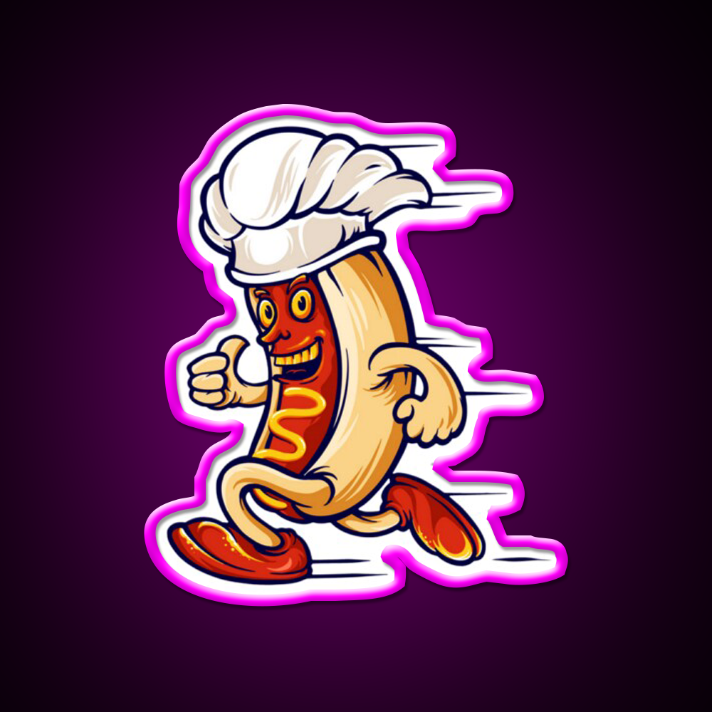 Quick Hotdog Fast Food Led Neon Sign For Burger Place Rgb Color