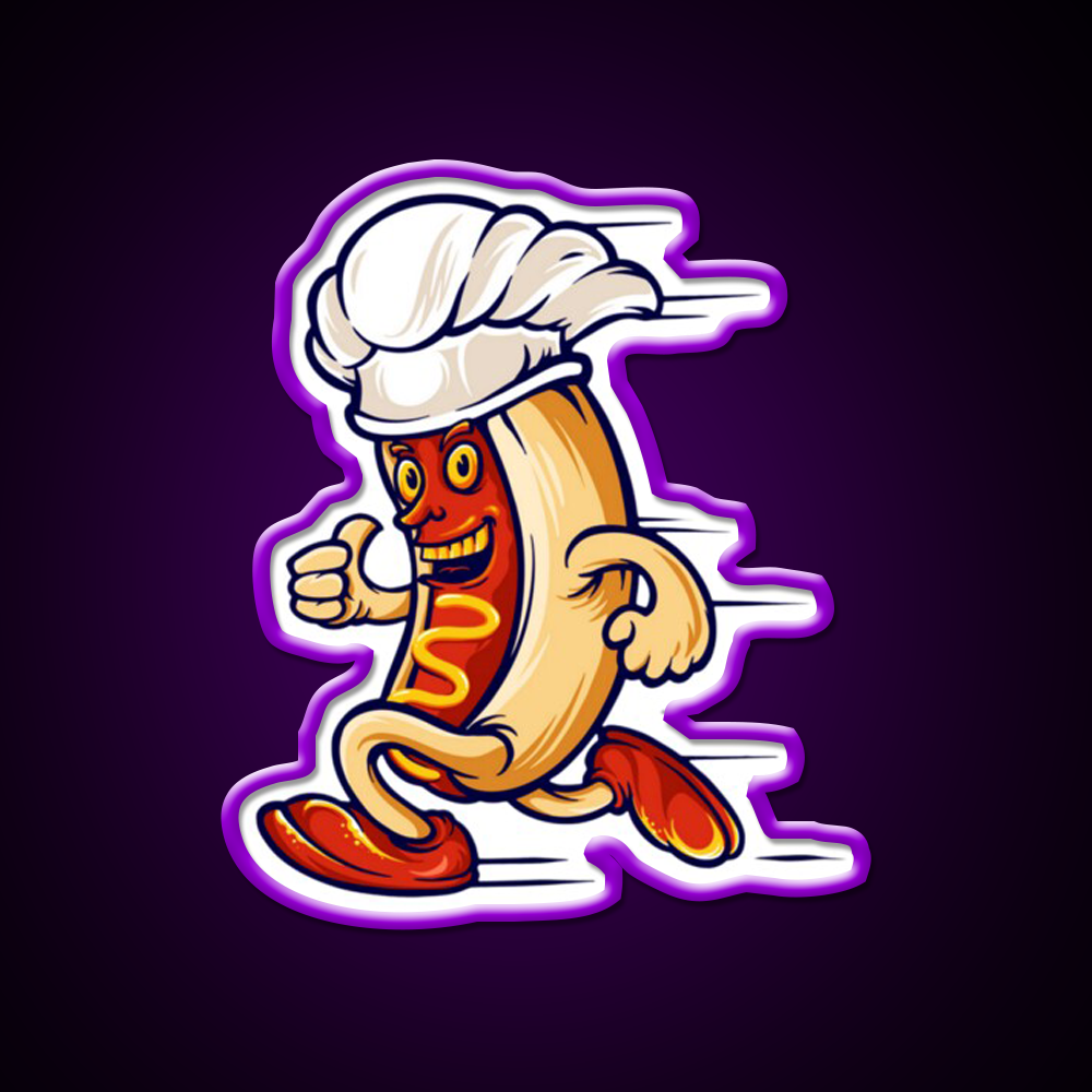 Quick Hotdog Fast Food Led Neon Sign For Burger Place Rgb Color