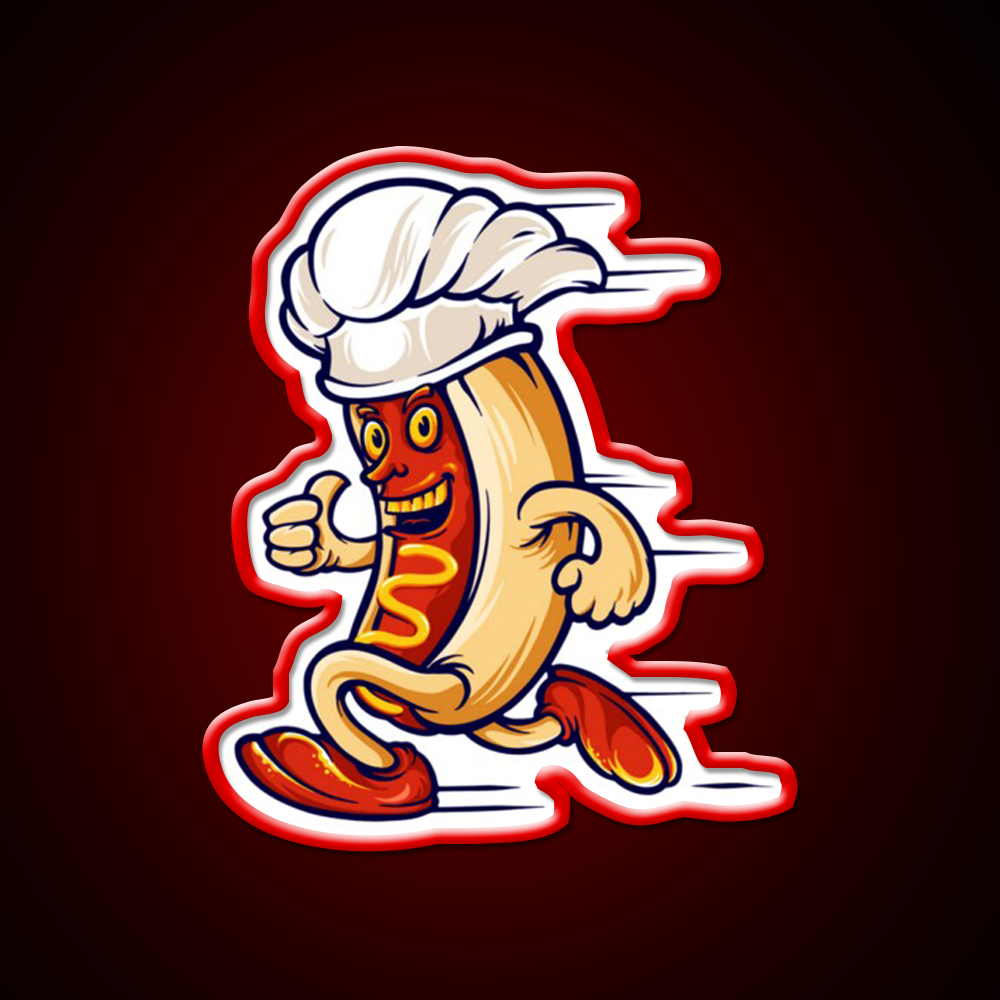 Quick Hotdog Fast Food Led Neon Sign For Burger Place Rgb Color