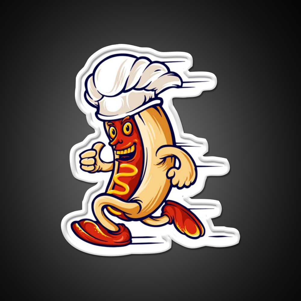 Quick Hotdog Fast Food Led Neon Sign For Burger Place Rgb Color