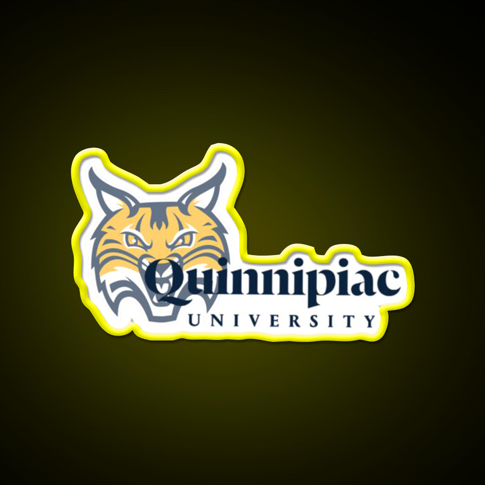 Quinnipiac Bobcat Beer Bar Decor Led Neon Sign Rgb Color - Custom LED neon sign front view