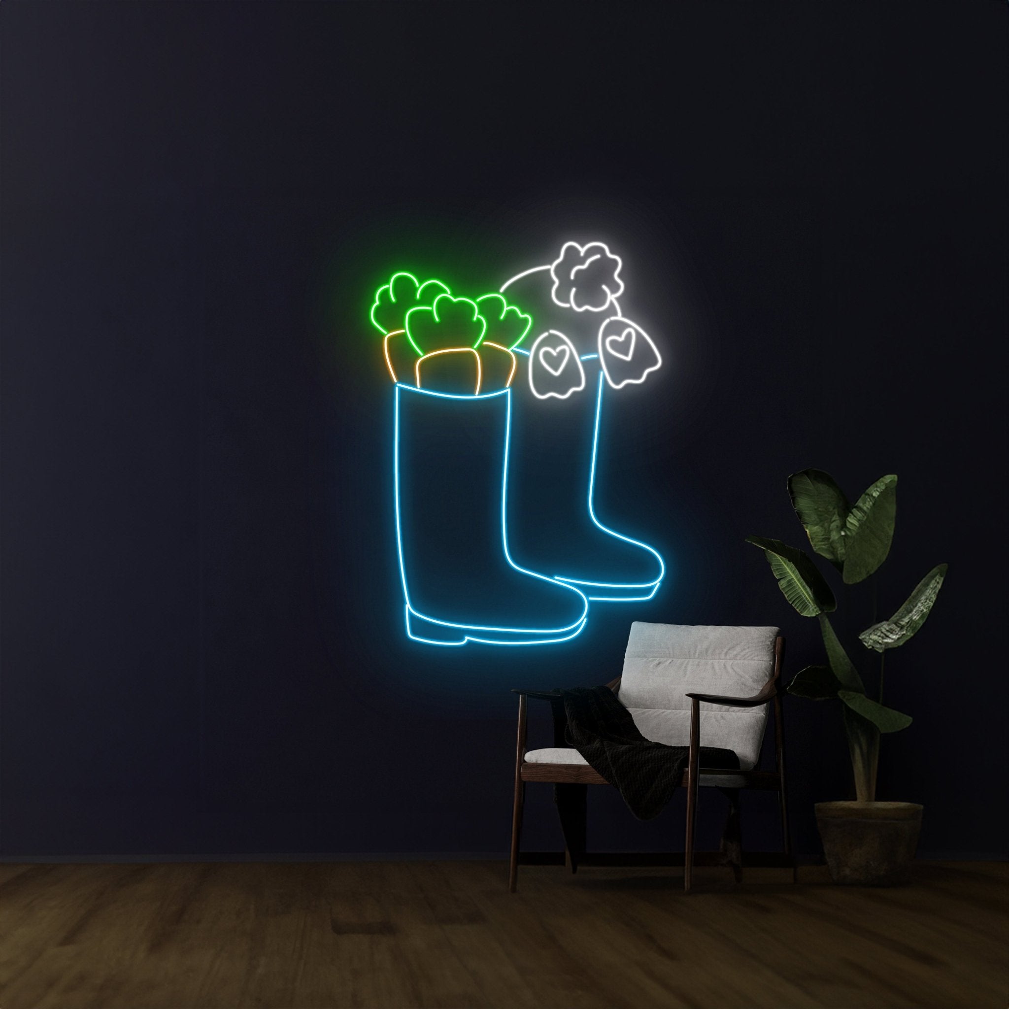 Rabbit Boots And Carrot Neon Sign - Shineneon