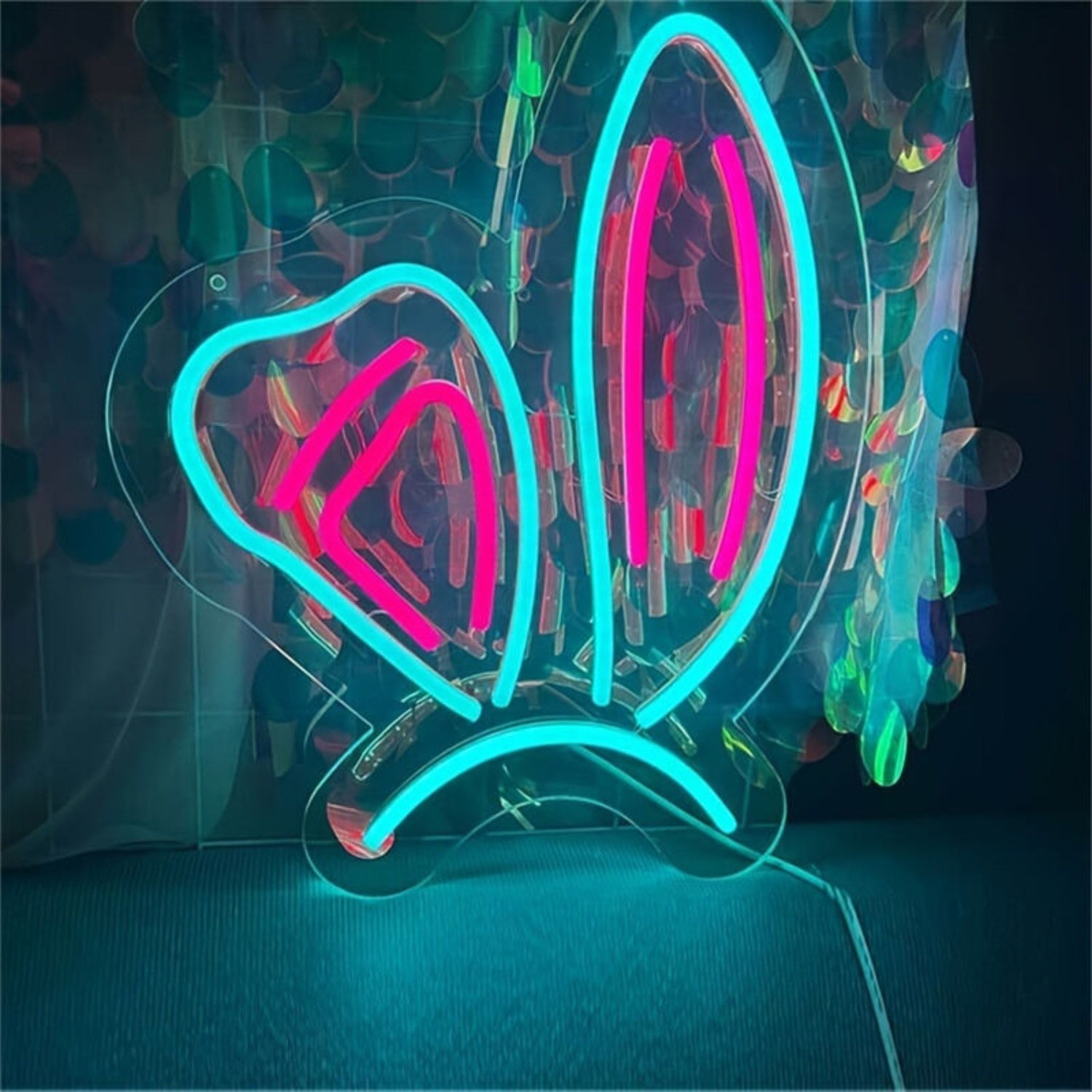 Rabbit Ears Sign Party Decorations Led Neon Signs For Bars - Shineneon