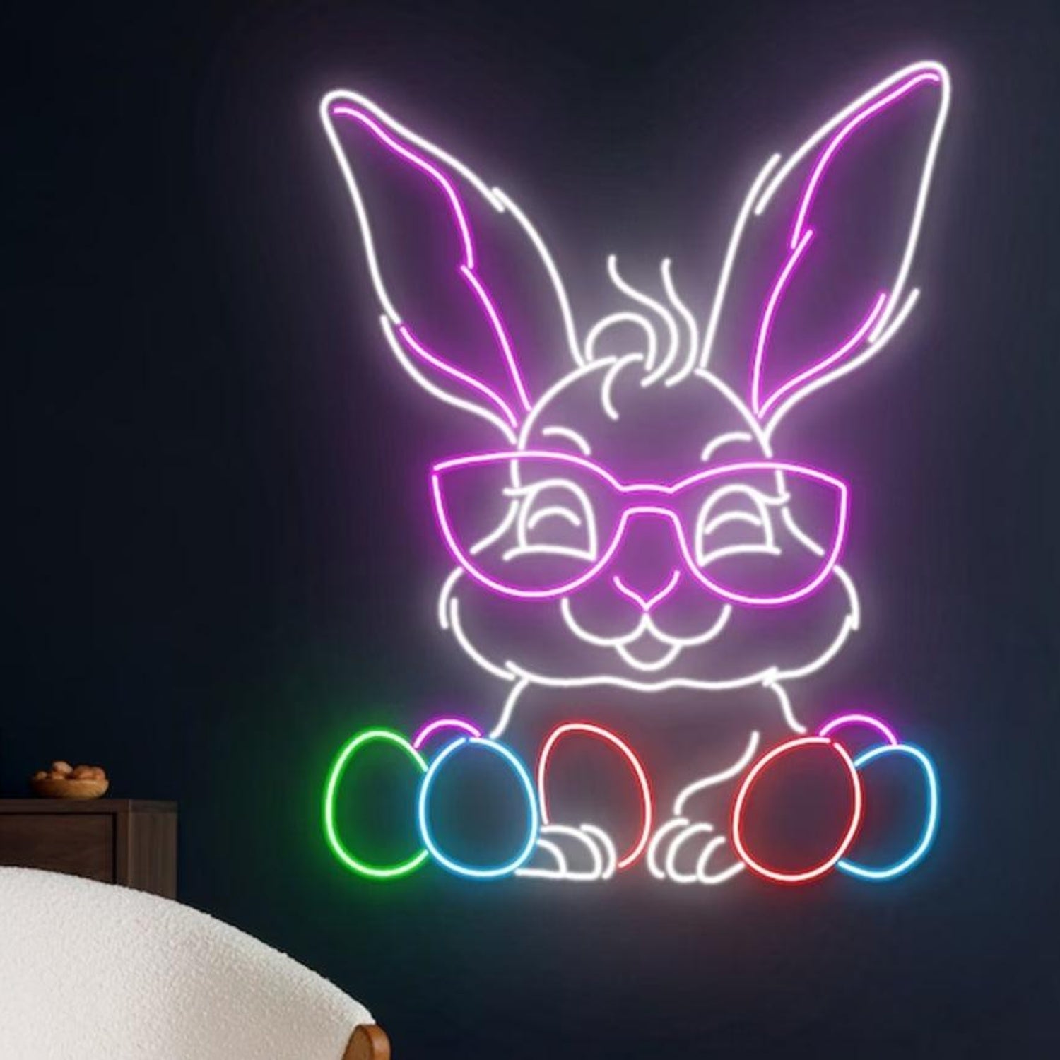 Rabbit Egg Easter Led Neon Sign For Indoor Home Decor | Shineneon