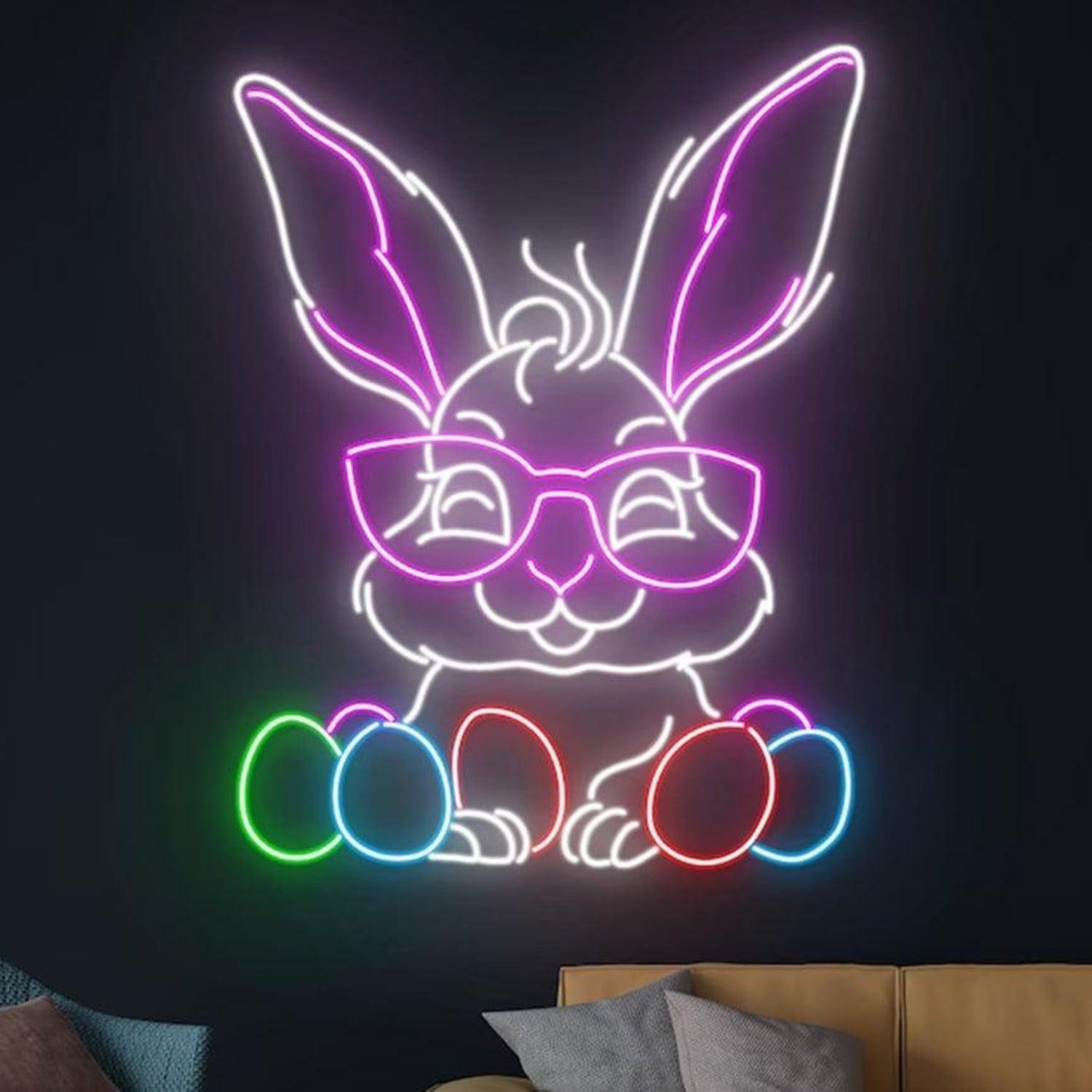 Rabbit Egg Easter Led Neon Sign For Indoor Home Decor | Shineneon