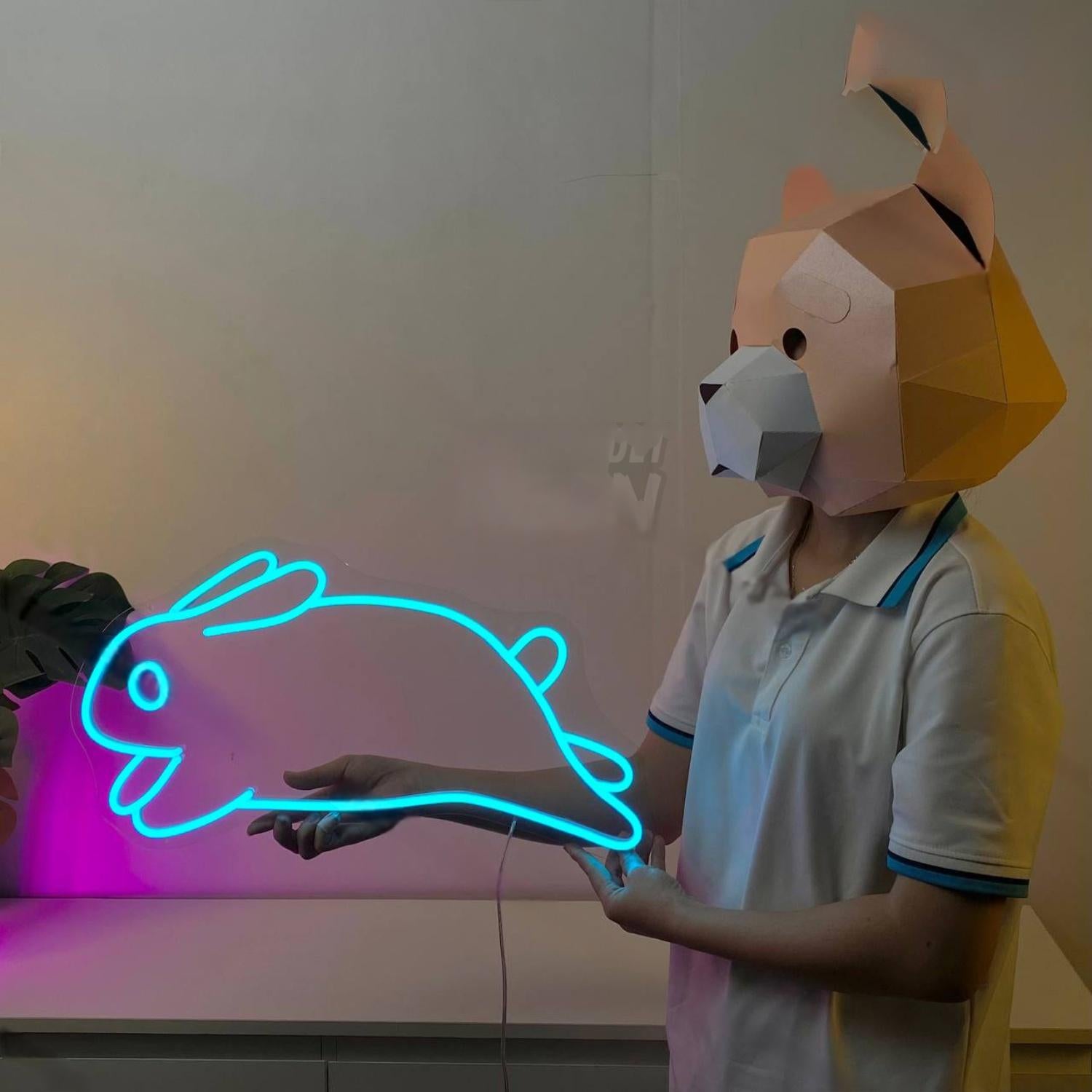 Rabbit Led Neon Sign Line Art Led Neon Sign | Shineneon