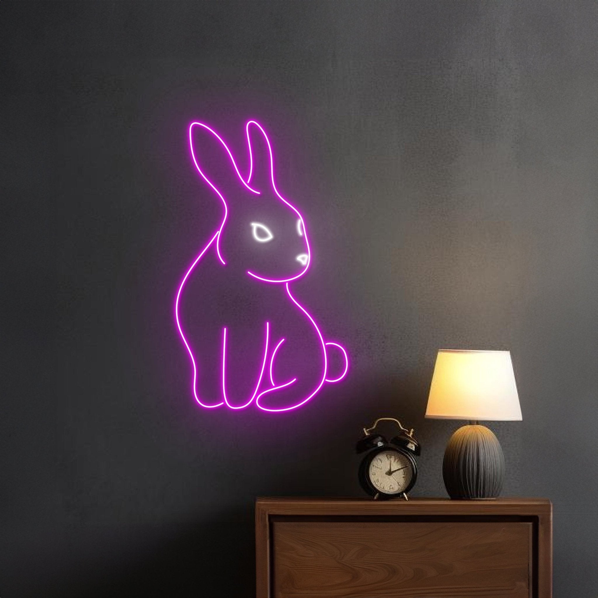 Rabbit Neon Sign Easter Rabbit Led Light Animal Neon Light - Shineneon