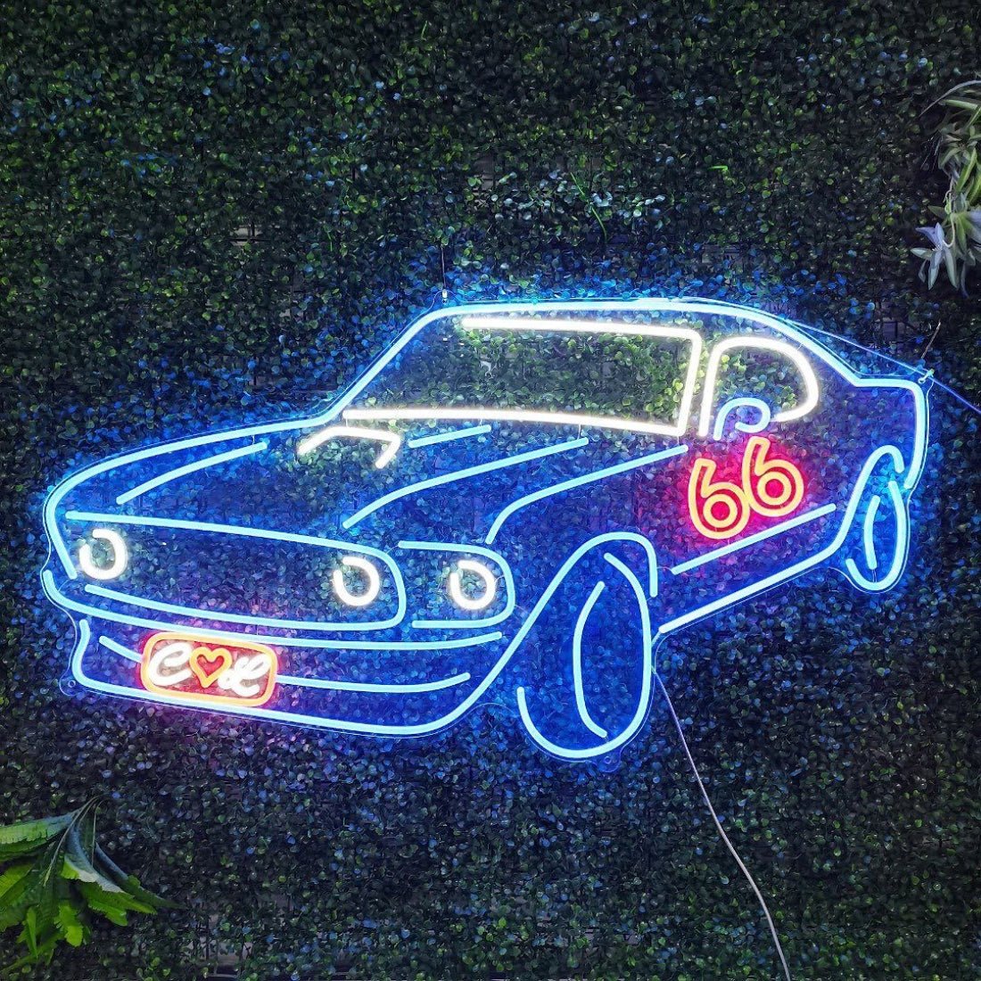 Race Car Route 66 Led Sign Business Neon Sign - Shineneon