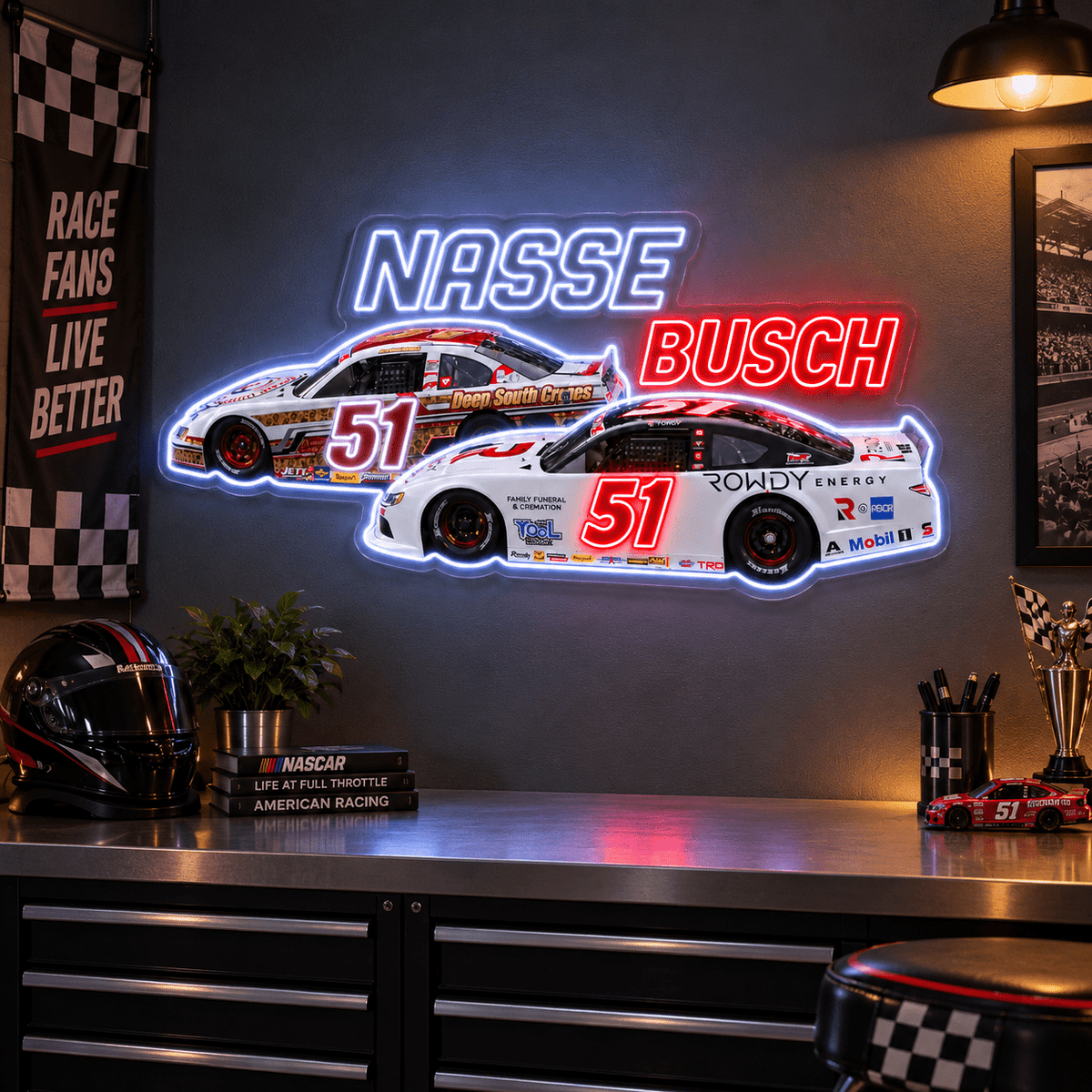 Race Cars Custom LED Neon Sign - Shineneon