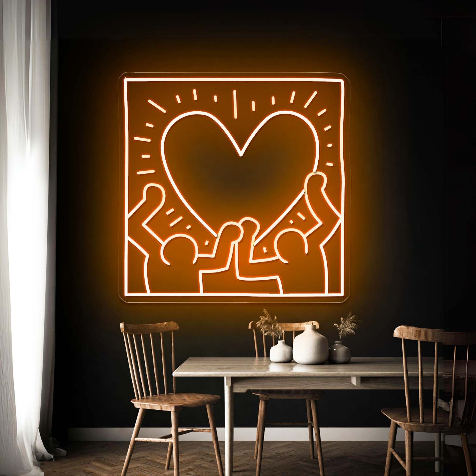 Radiant Heart Artistic Neon Signs Wall Art Led Signs | Shineneon