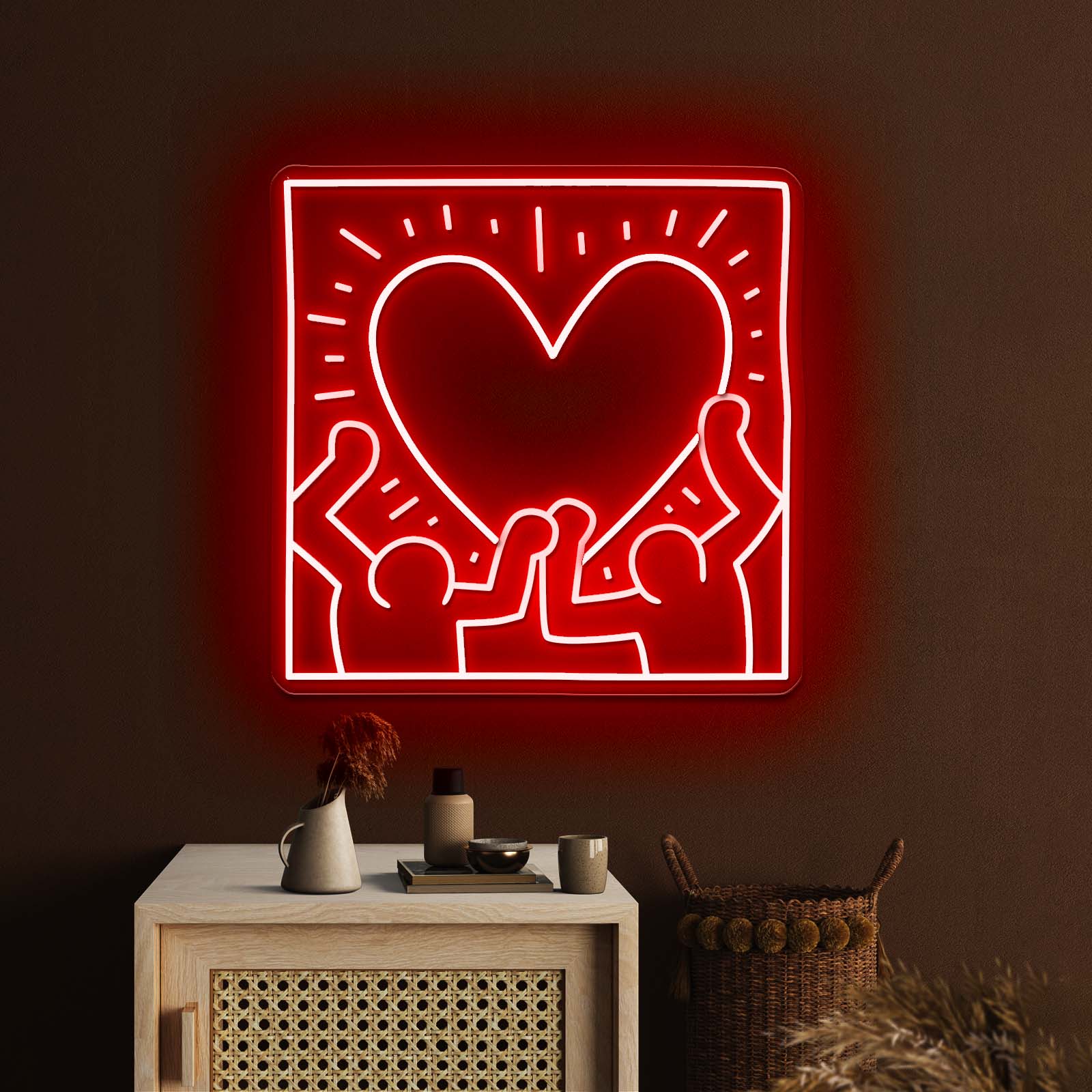 Radiant Heart Artistic Neon Signs Wall Art Led Signs | Shineneon