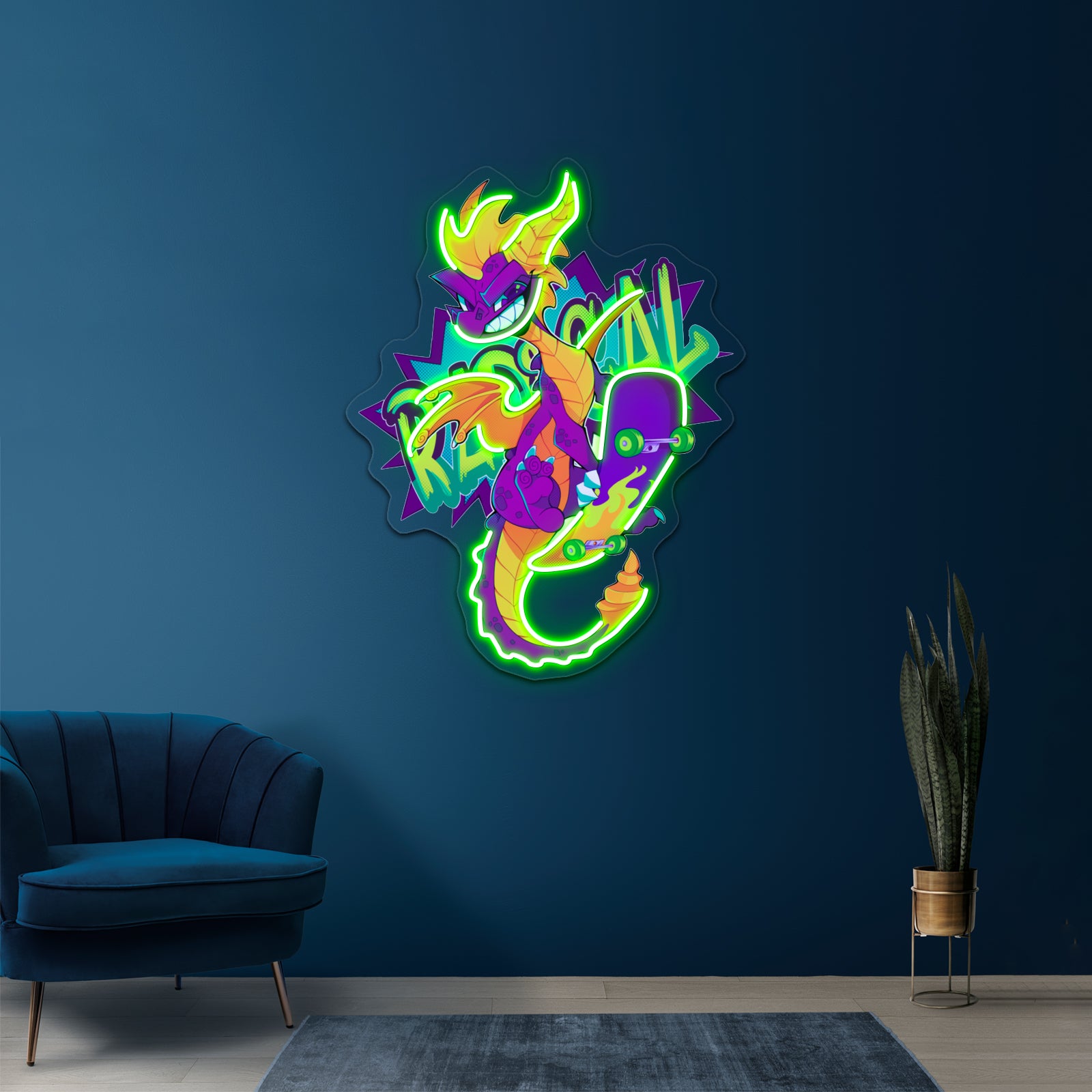 Radical Dragon Artwork Led Signs For Room | Shineneon