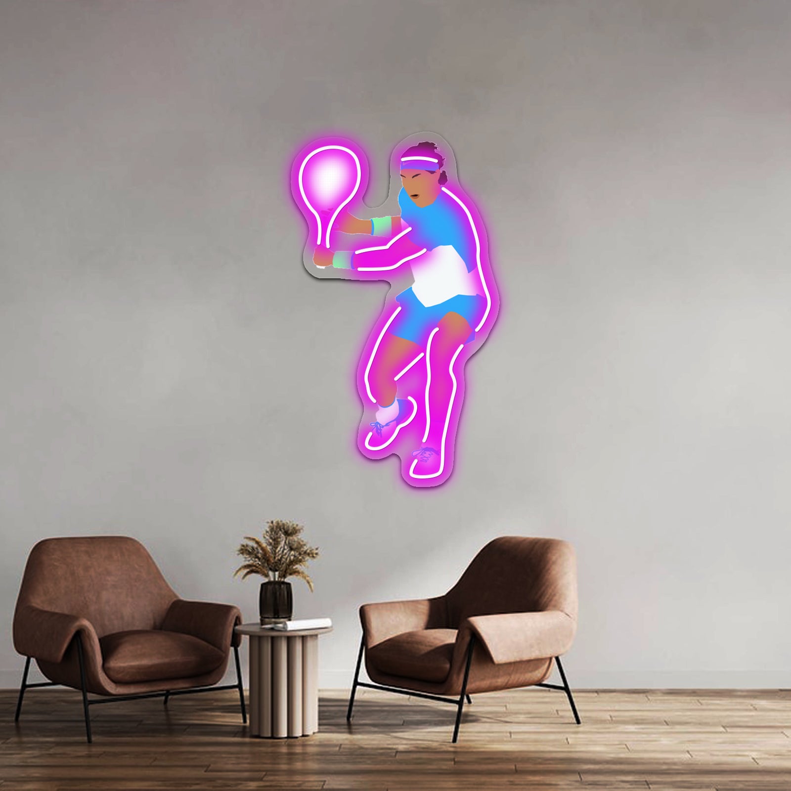 Rafa Tennis Minimalist Artwork Led Signs For Room | Shineneon