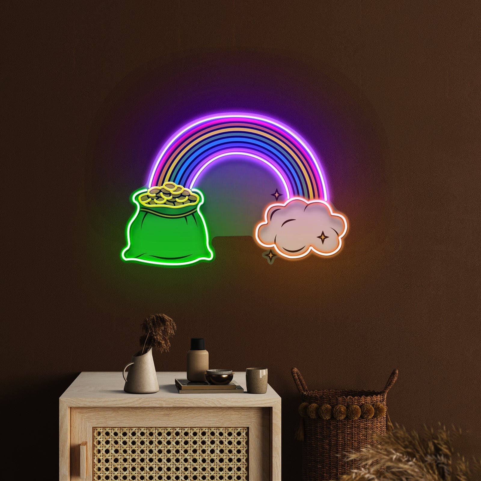 Rainbow Archway Saint Patrick Day Led Signs For Bedroom - Shineneon