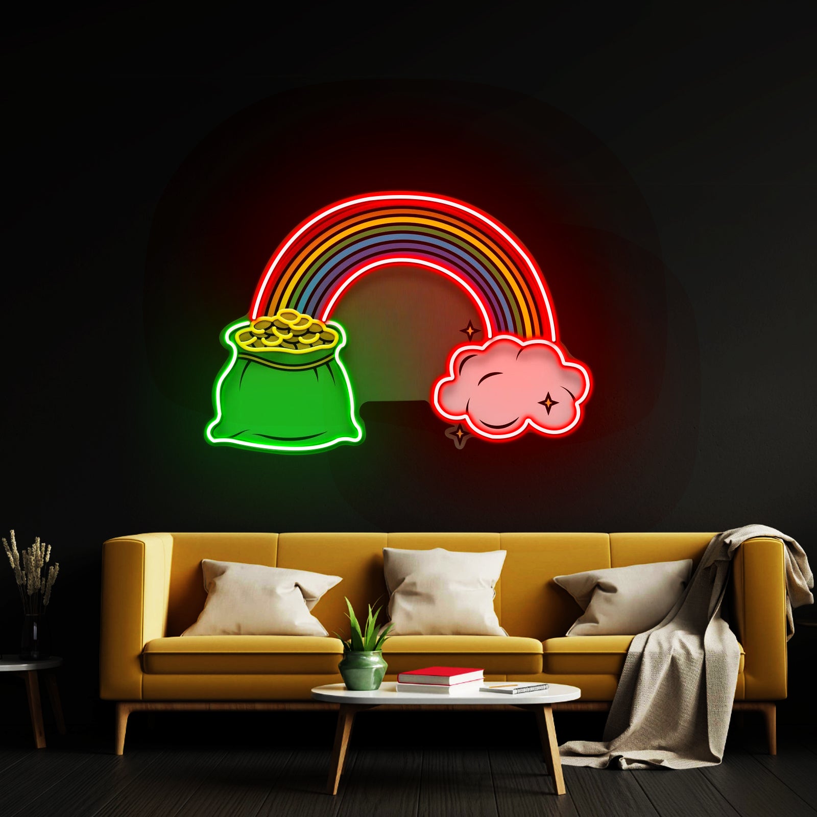 Rainbow Archway Saint Patrick Day Led Signs For Bedroom