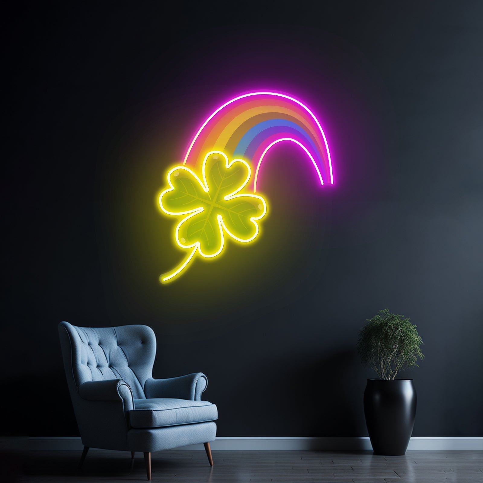 Rainbow Ice Cream Custom Led Signs Artwork For Sale