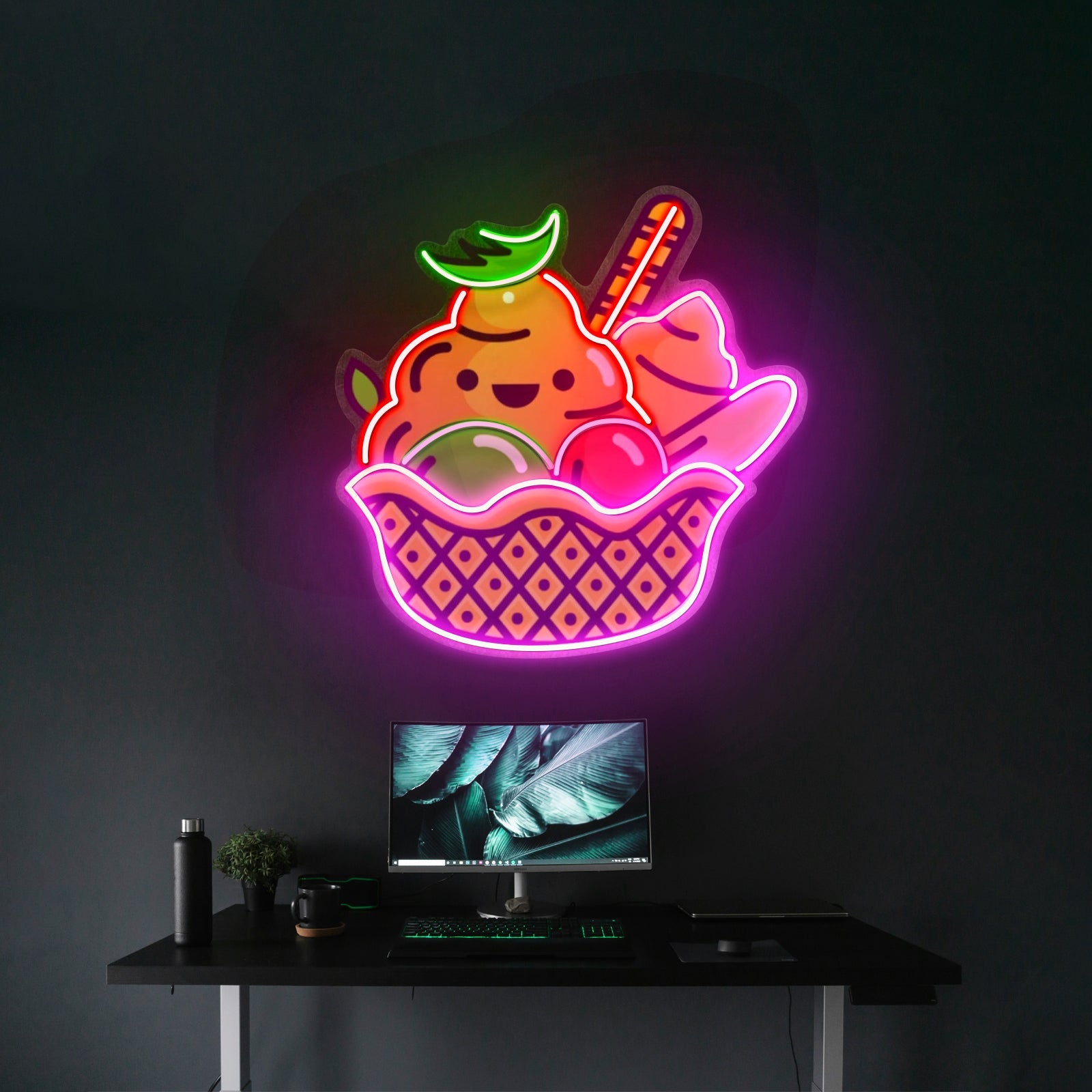 Rainbow Ice Cream Custom Led Signs Artwork For Sale - Shineneon