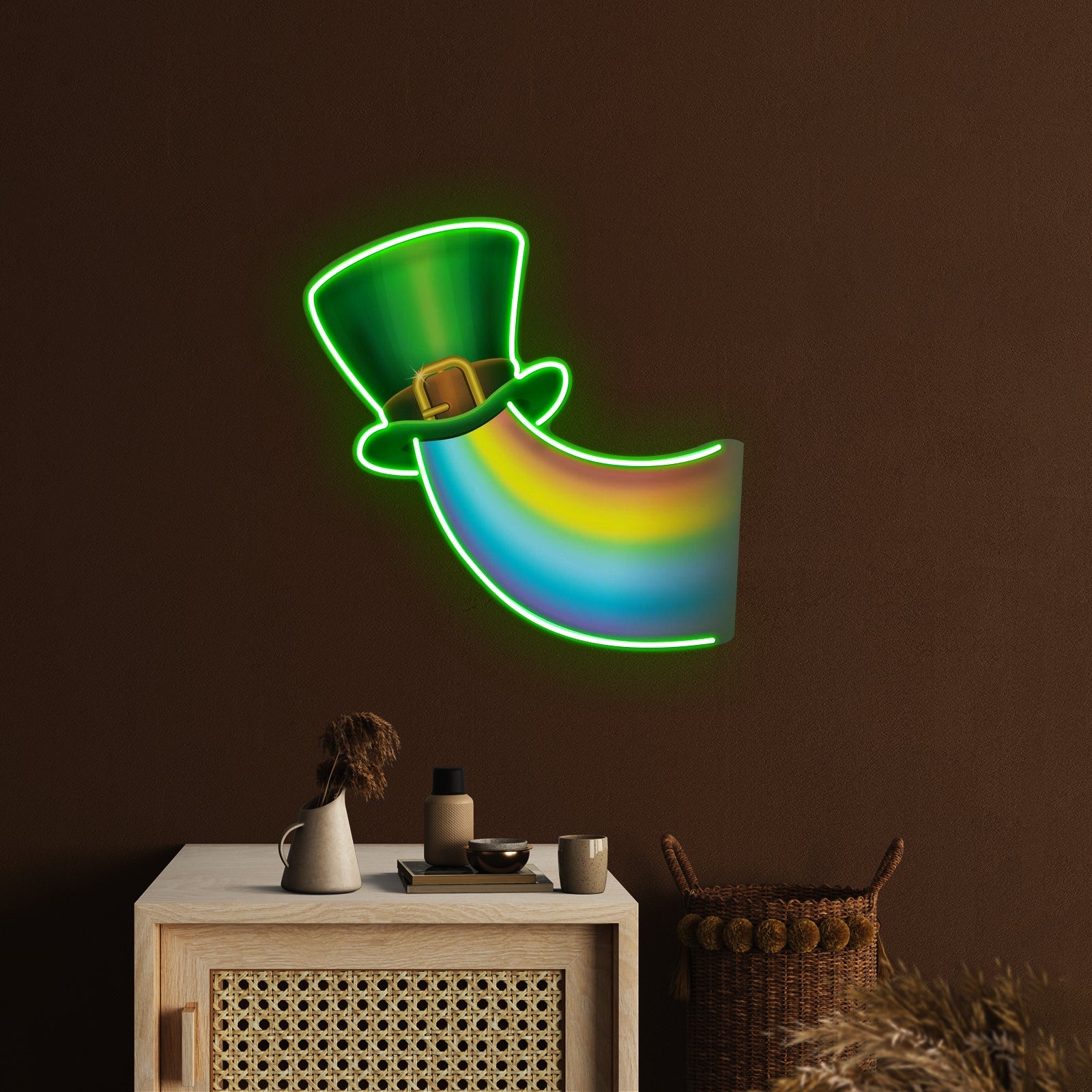 Rainbow Into Heart Saint Patrick Day Led Signs - Shineneon