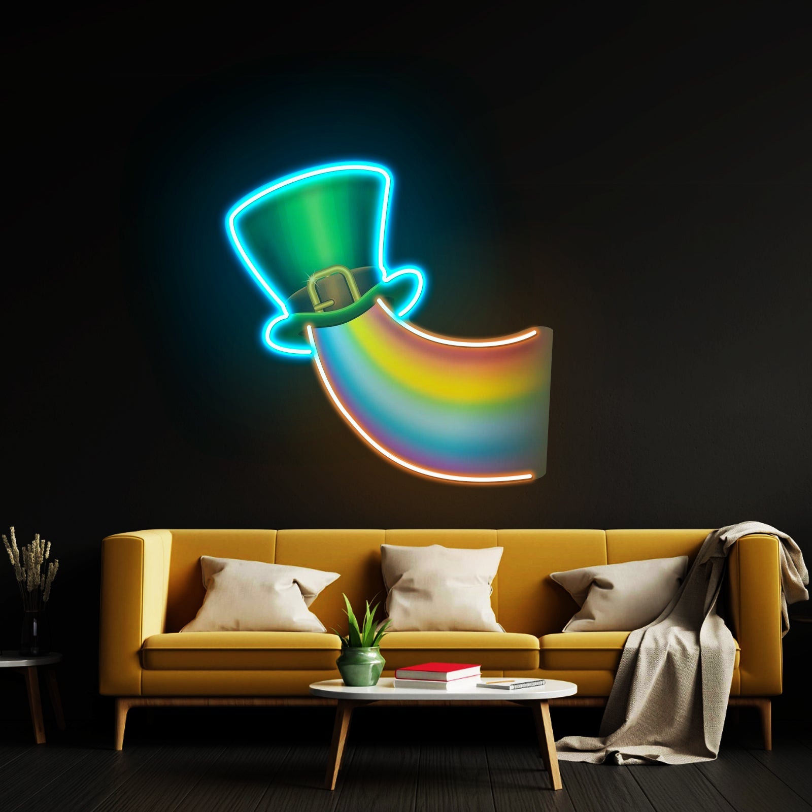 Rainbow Into Heart Saint Patrick Day Led Signs - Shineneon