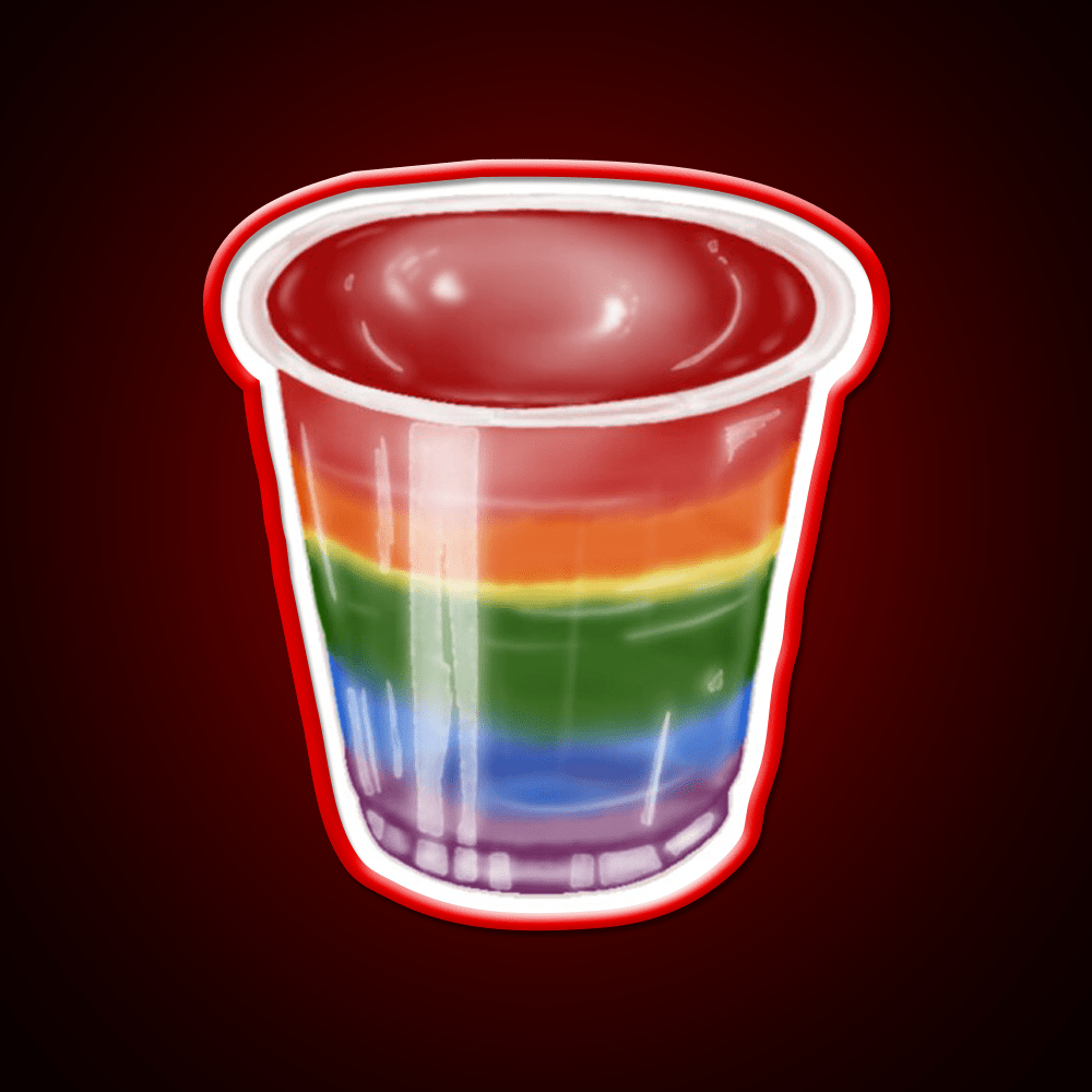Rainbow Jelly Shots Snack Food Led Neon Sign Rgb Color - Shineneon