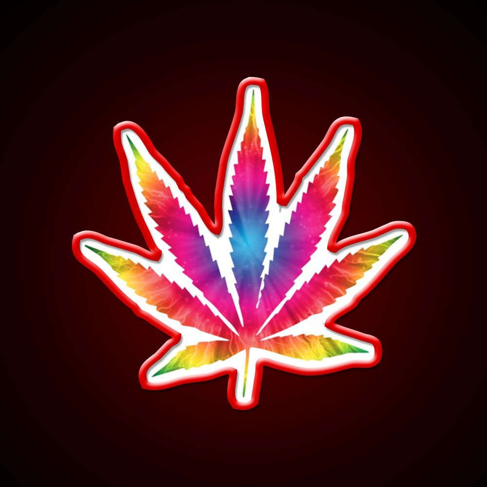 Rainbow Pot Leaf Hemp Inspired Green Leaf Led Neon Sign Rgb Color - LED neon sign view 10