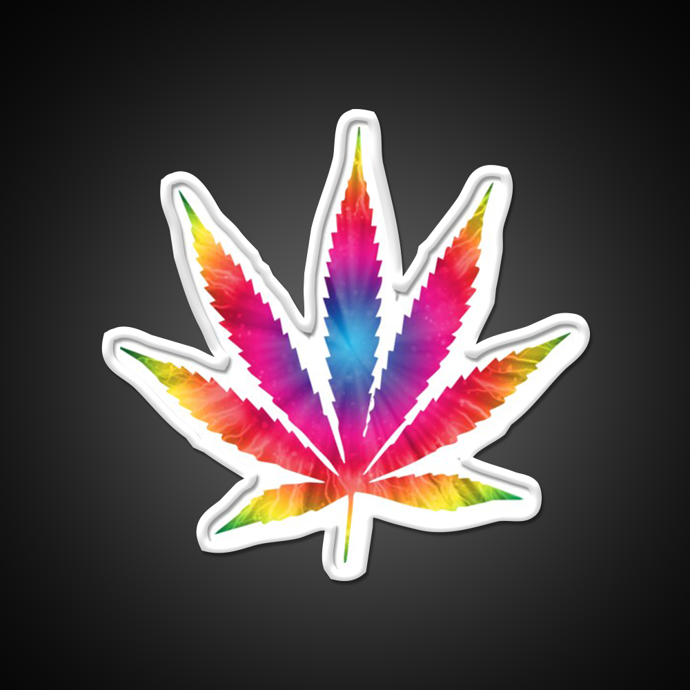 Rainbow Pot Leaf Hemp Inspired Green Leaf Led Neon Sign Rgb Color - LED neon sign view 11