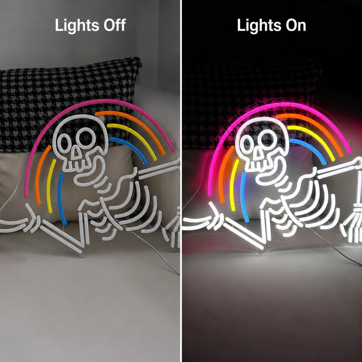Rainbow Skull LED Neon Sign - Shineneon