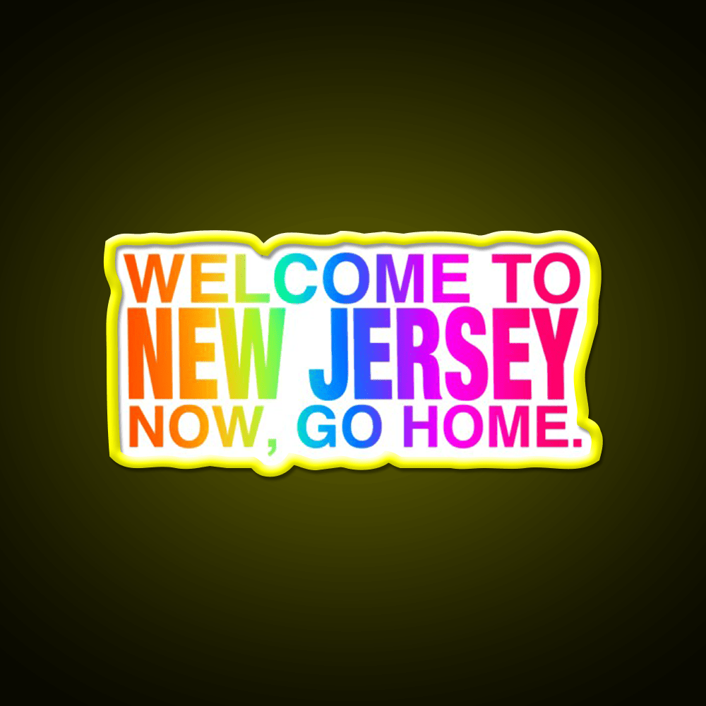 Rainbow Welcome To New Jersey Asian Cultural Led Neon Sign Rgb Color - Shineneon