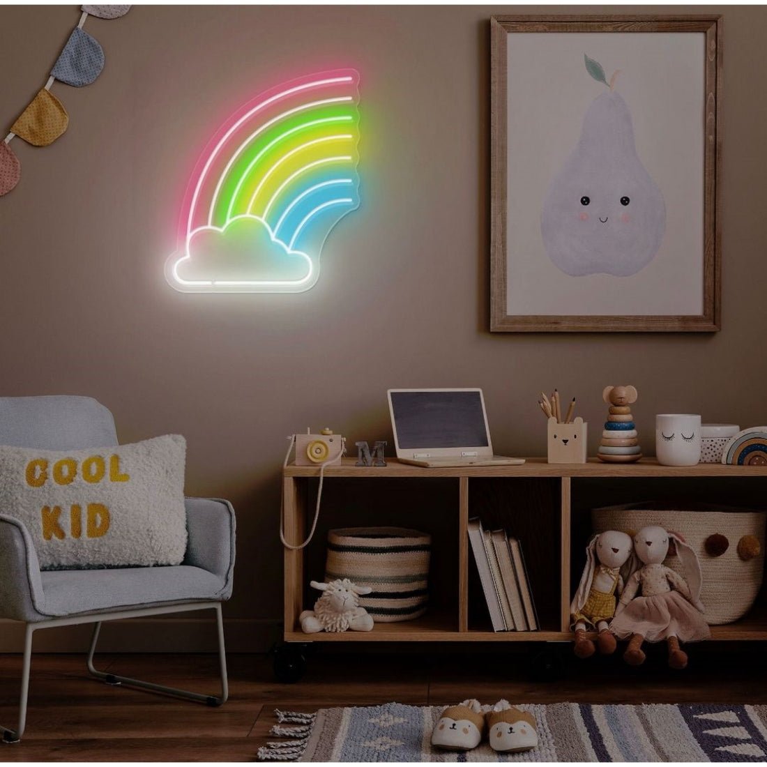 Rainbow With Cloud Led Sign Business Neon Sign - Shineneon