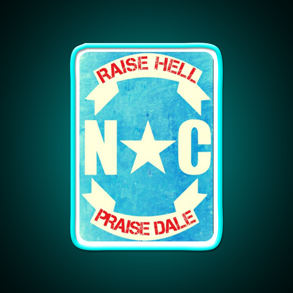 Raise Hell Praise Dale Beer Bar Decor Led Neon Sign Rgb Color - Size and dimension reference