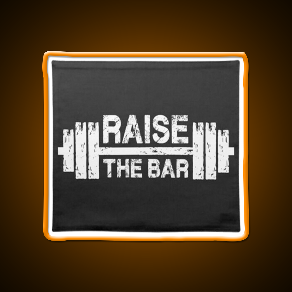 Raise The Bar Gym Fitness Led Neon Sign Rgb Color