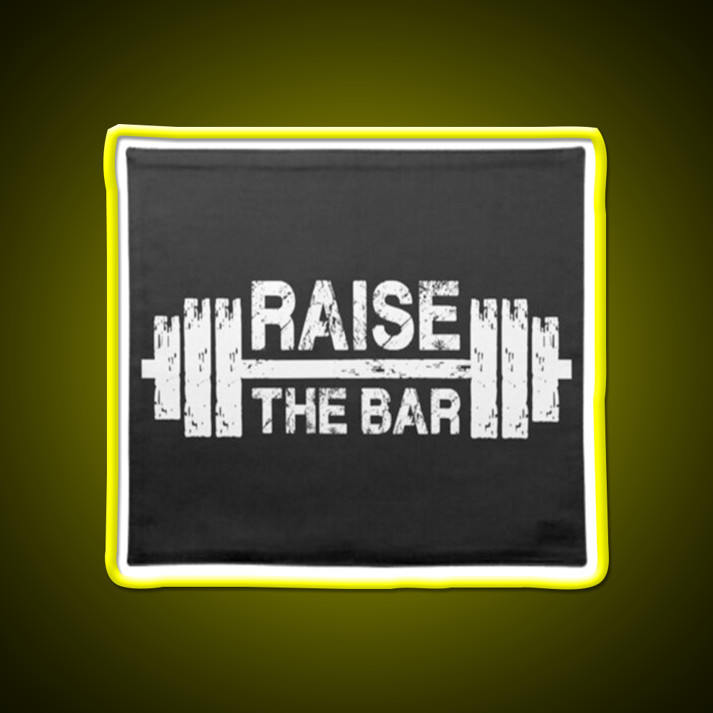 Raise The Bar Gym Fitness Led Neon Sign Rgb Color