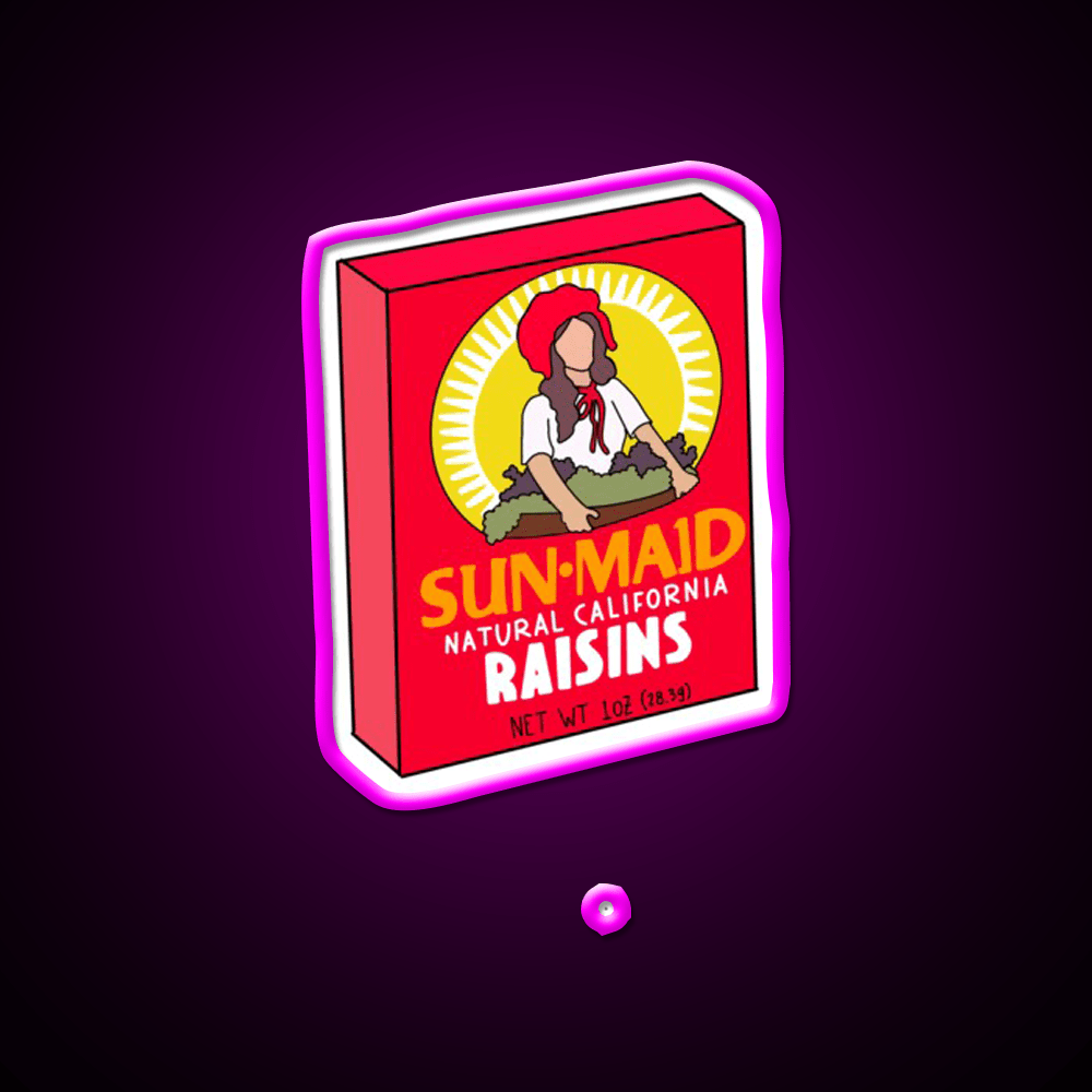 Raisin Box Snack Food Led Neon Sign Rgb Color - Shineneon